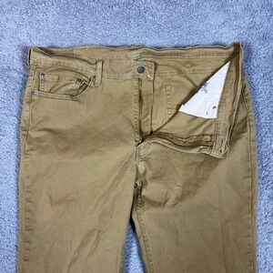 Levis 514 Jeans Mens 42x32 Khaki Tan Straight Leg Cotton Casual Formal Office